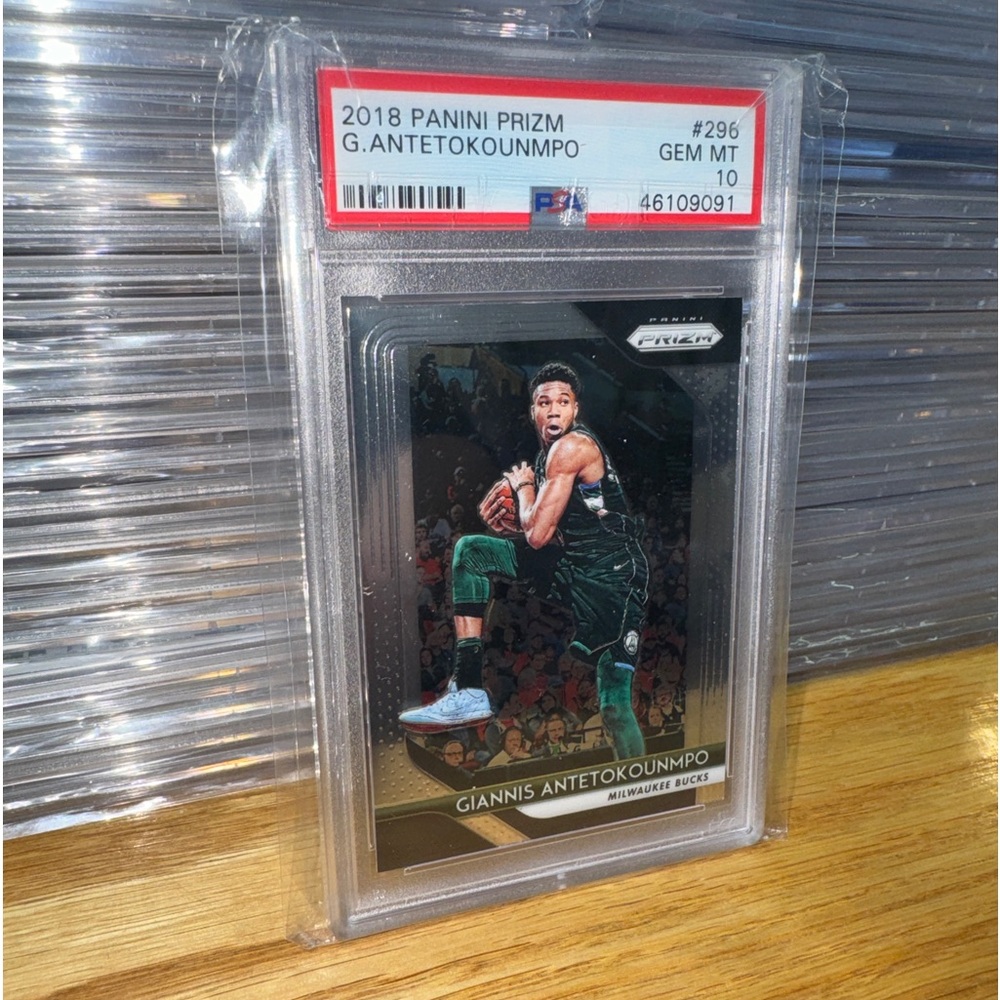 2018-19 Panini Prizm Giannis Antetokounmpo #296 PSA 10 Gem Mint Greek Freak NBA